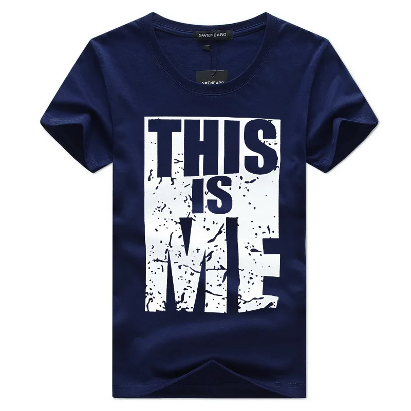 2017 новая брендовая одежда мужская футболка Swag Футболка Мужская хлопковая с