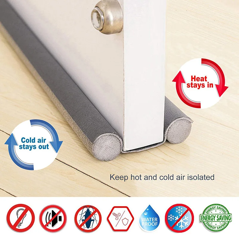 Home 93cm Under Door Draft Guard Stopper Soundproof Reduce Noise Door Bottom Sealing Weather Strip Under Door Draft Guard 2021-0