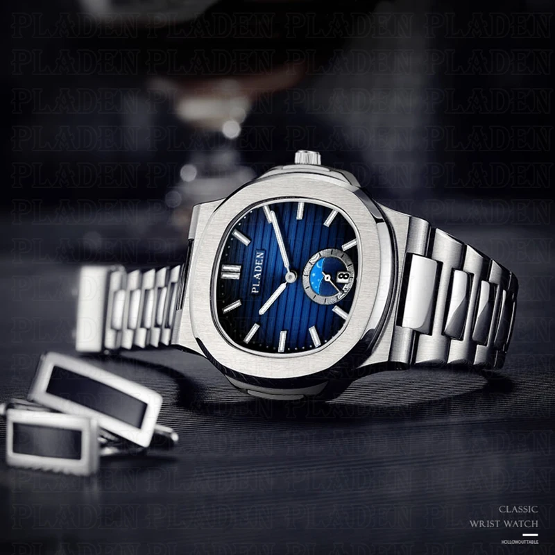 Часы наручные PLADEN мужские деловые брендовые Роскошные модные