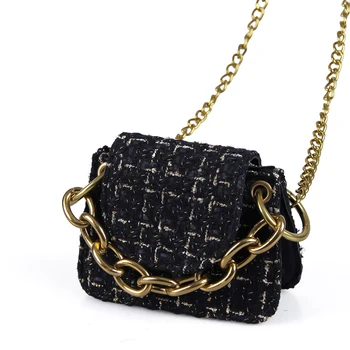 

S.IKRR Tweed Purses And Handbags Mini Bags For Women 2020 Chain Designer Bags Luxury Winter Small Fashion Crossbody Bag Shoulder