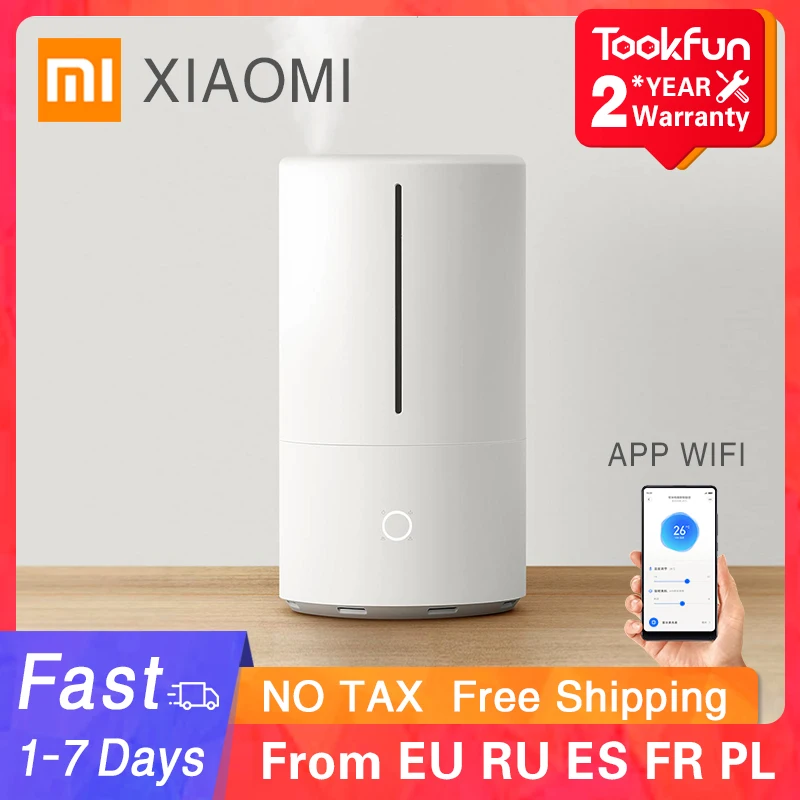 XIAOMI MIJIA Smart antibacteriano humidificador inteligente UV-C esterilización, purificador de aire Emisión de difusor de aceite esencial de la niebla