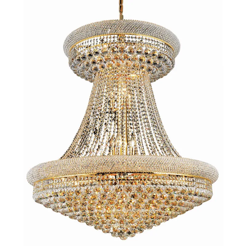 Phube освещение французская Империя Золотая хрустальная люстра Lustre хромированные