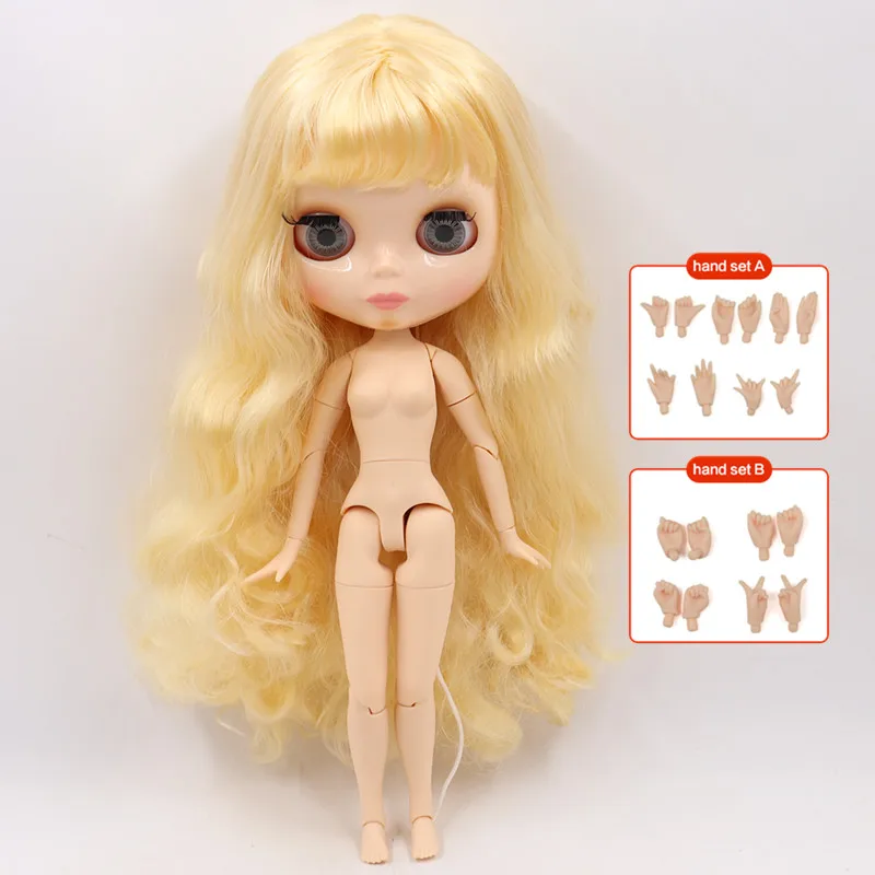 ICY Blyth кукла Обнаженная 1/6 шарнир тело 30 см игрушки BJD натуральный блестящий лицо с дополнительными руками AB DIY модные куклы подарок для девочки - Цвет: doll hand AB