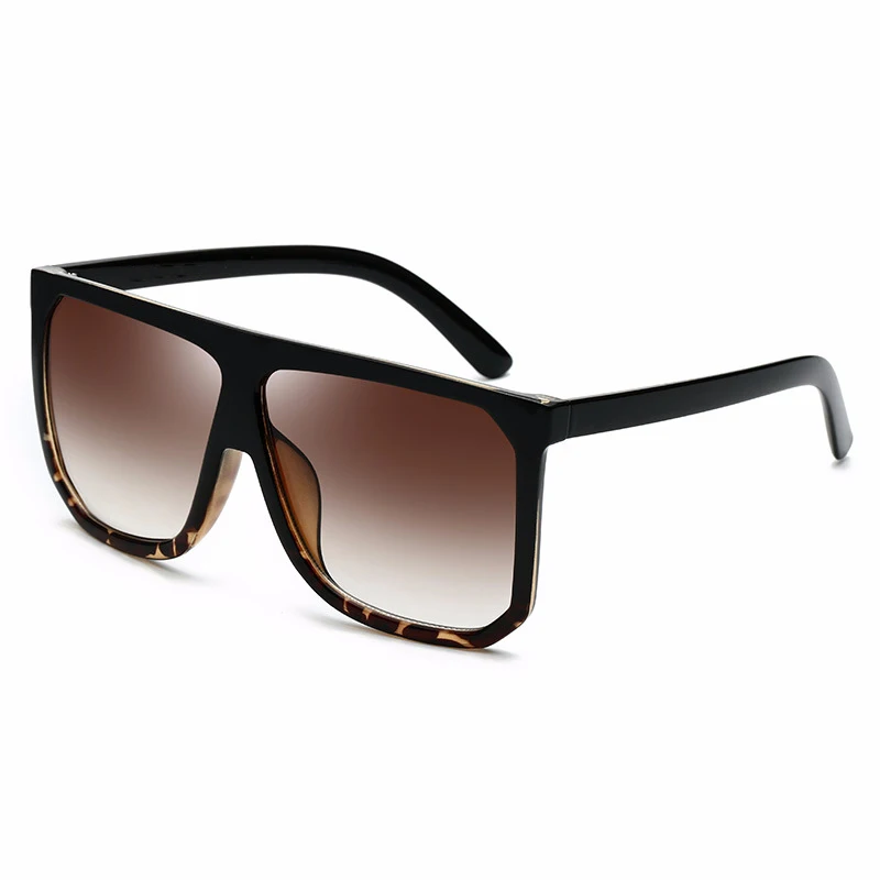 Сексуальные Квадратные Солнцезащитные очки для женщин модные брендовые негабаритные Солнцезащитные очки женские черные коричневые Оттенки для мужчин женские Lunette Femme Oculos - Цвет линз: C4 BlaDarkLeopar Tea