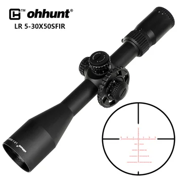 

ohhunt Hunting Optic LR 5-30x50 SFIR Tactical Sight Glass Etched Reticle Red Illuminated Side Parallax Turrets Lock Rifle Scope