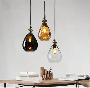 

Sale American Edison Bulb Loft Industrial Glass Stone point Ceiling Lamp Vintage Pendant Lights Cafe Bar Dining Room Light