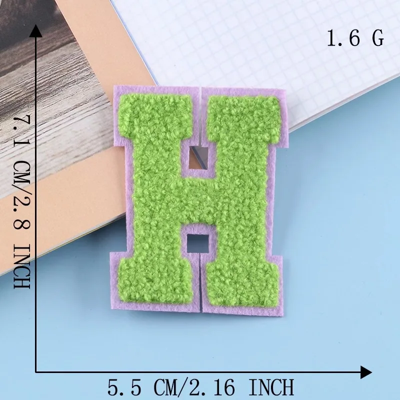 2022 New 3D Colorful A-Z 26 Letters Chenille Embroidered Patches IRON on Alphabet Letters Embroidery Applique Sewing diy