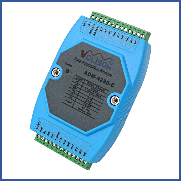 ADM-4280-C 8-channel analog quantity acquisition module 0-20mA 0-10V 4-20mA to 485 current and voltage Modbus RTU | Инструменты
