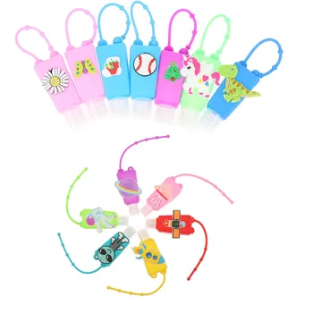 

1PC Cartoon Mini Hand Sanitizer Holder Travel Portable Safe Gel Holder Hangable Liquid Soap Dispenser Containers