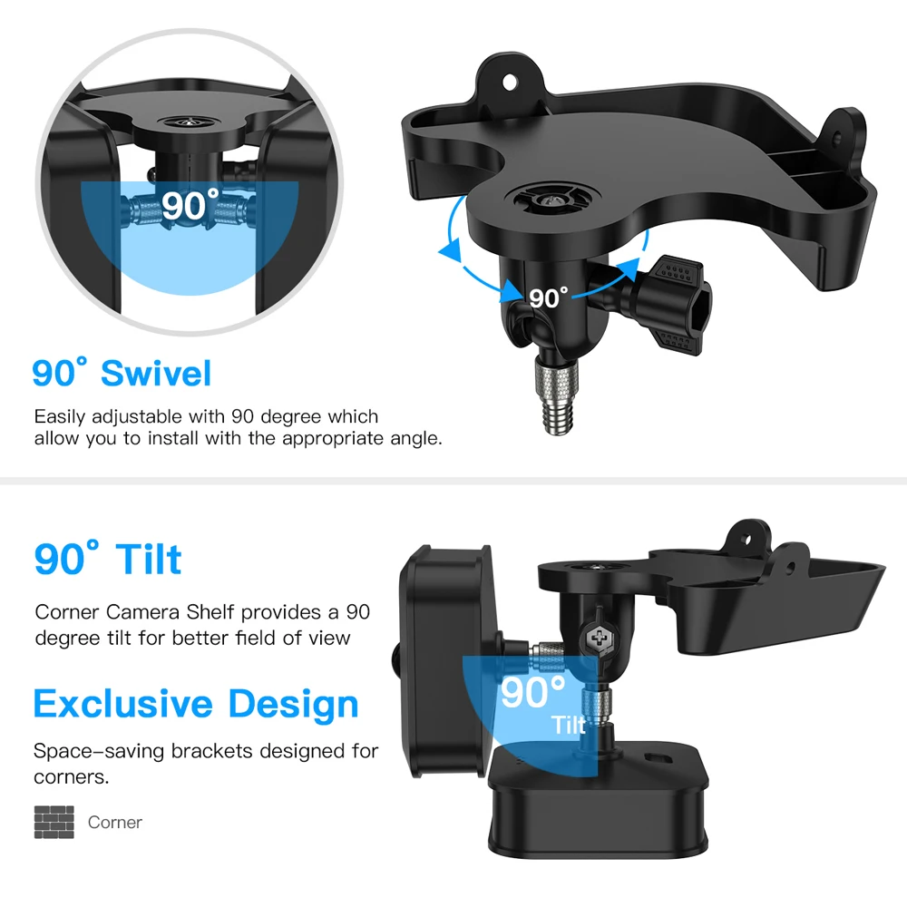 Угловое крепление настенное крепление установка кронштейна монитор болт крепления для Blink XT Blink XT2 камера и Blink внутренняя камера