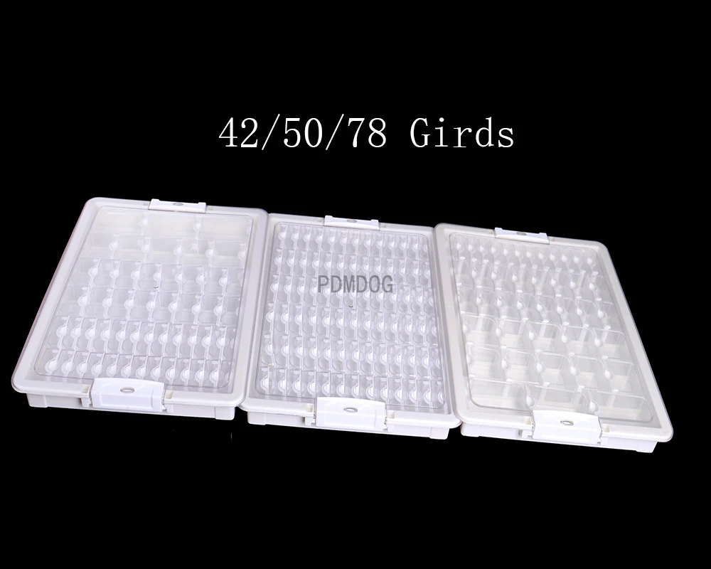 New Large Opening 64Grid Acrylic Elizabeth Bead Storage Box