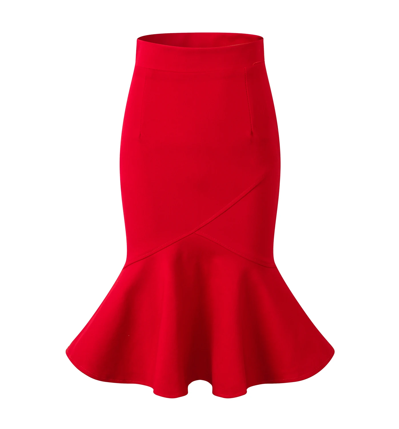 New Korean version of high waist bag hip stretch skirt ruffled A word skirt fishtail skirt S-5XL