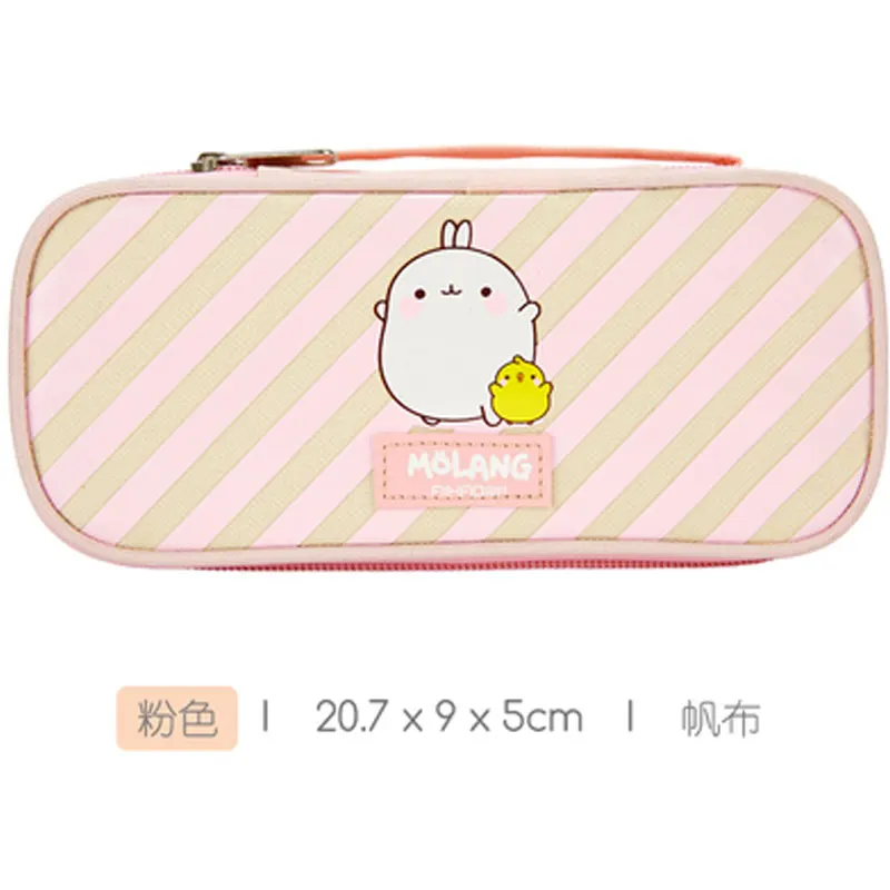 pink 1Pcs Карандаш Чехол Bagm многофункциональный холст большой вместимости, сумка для мальчиков и девочек школьников хранения канцелярских принадлежностей 1 шт - Цвет: pink 1Pcs
