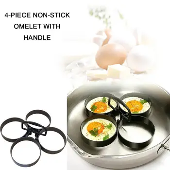 

4Pcs/Set Round Shaper Mould Nonstick Egg/Pancake Rings Cooking Tool Omelettefor O7O6