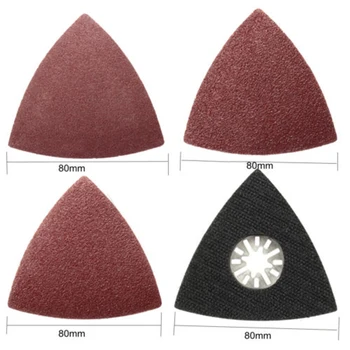 

31PCS Oscillating Sanding Paper Pad 60/80/120 Grit For Fein Multimaster 80*80mm