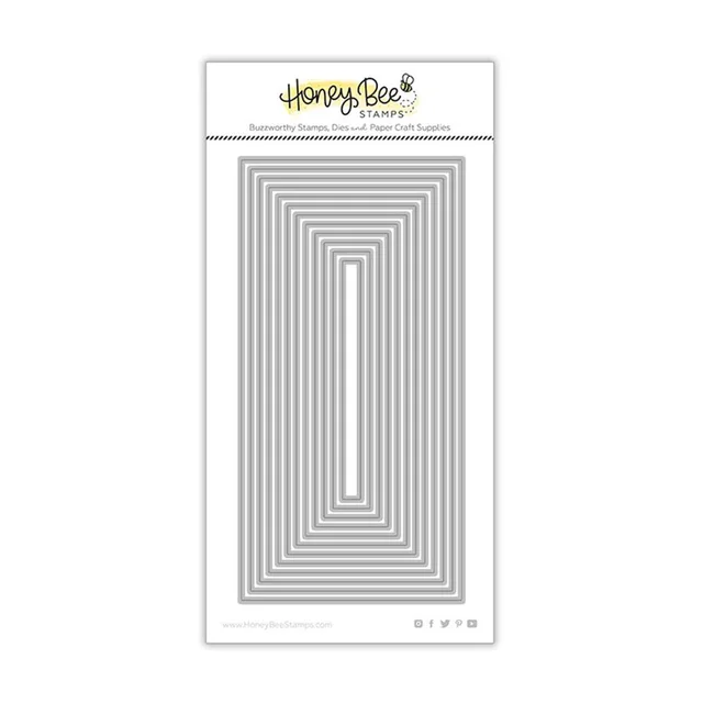 Mini Slimline Frame 2021 Arrival New Metal Cutting Dies Scrapbook Diary Decoration Embossing Template DIY Greeting Card Handmade Y1507-Dies