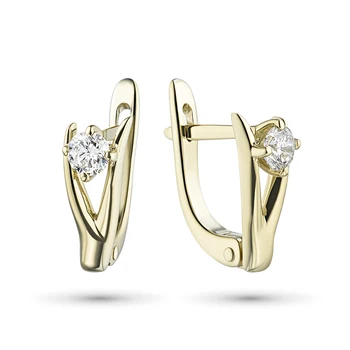 

Earrings made of yellow gold with diamond e0301sg07080900