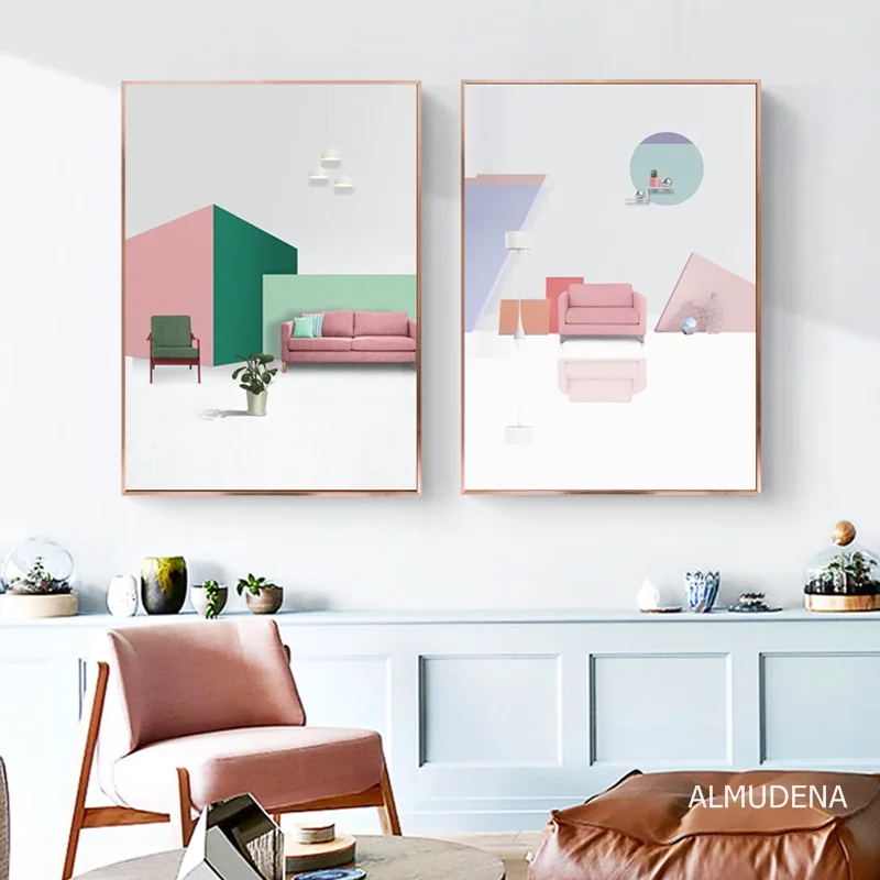 Morandi мебель Украшение холст картины минималистский Искусство северных плакат