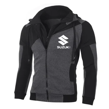 

Men's Fashion Casual Sweatshirt Zipper Coat Suzuki Hoodies Outdoor Sport Cotton Motorcycle Sweatshirts Jacket