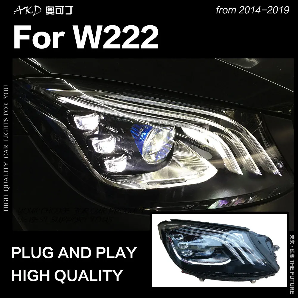 АКД Автомобиль Стайлинг фара для BENZ W222 фары- S350 S400 W223 светодиодный DRL Hid Биксеноновые автомобильные аксессуары