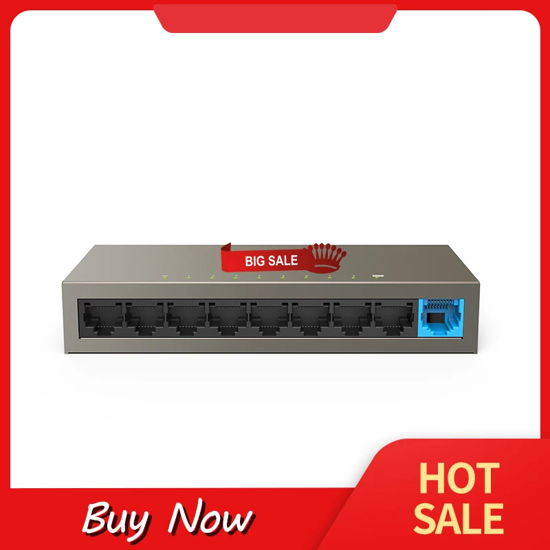 GL1109DT 9 портовый Настольный Ethernet коммутатор 10/100 Мбит/с авто Согласование RJ45 порт s