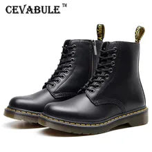 CEVABLUEZipper/Ботинки martin мужские ботильоны в британском стиле мужские и женские ботинки Рабочая обувь с круглым носком