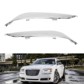 

1Pair ABS Front Bumper Molding Chrome Trim for CHRYSLER 300 SEDAN without SRT-8 2011-2014