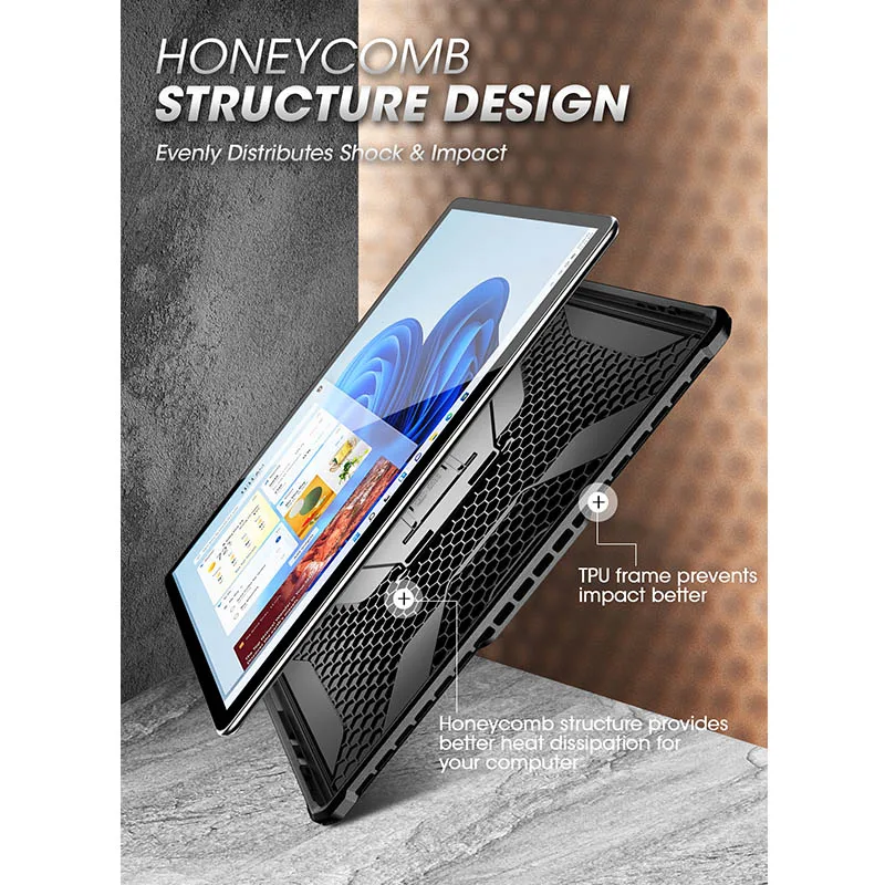 para Microsoft Surface Pro Case 2023 Supcase Robusto Case Protetor com Embutido Kickstand Compatível com tipo Teclado Capa - Imagem 3