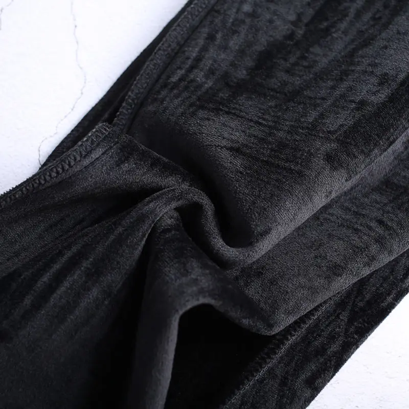 Женские брюки из натуральной кожи с высокой талией черные облегающие карандаш