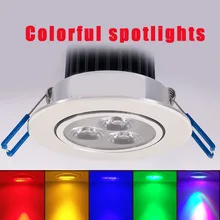 Потолочный светильник цветной Светодиодный точечный светильник s 3 Вт автоматический затемняющий светильник серебряный цвет для бара KTV этап автоматический цикл затемняющий светильник
