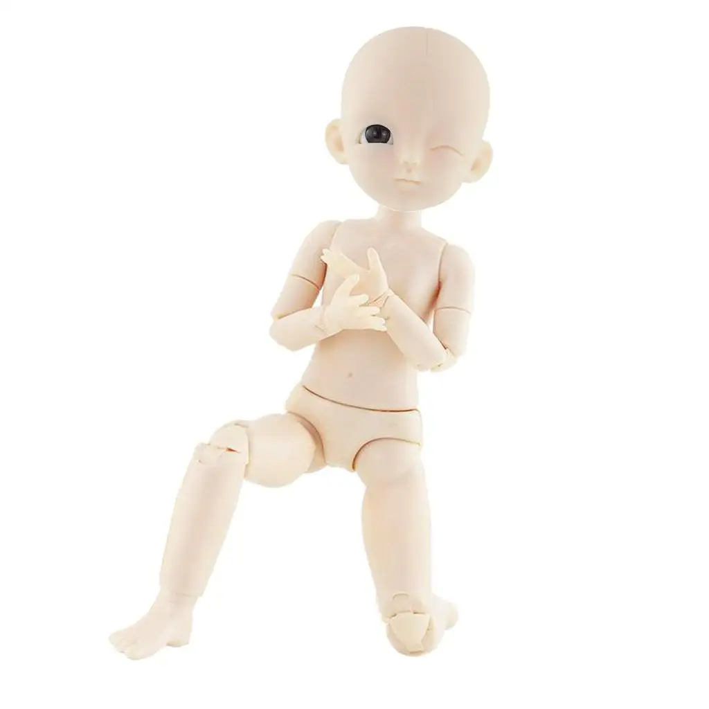 1/6 BJD Ball Jointed Wink Girl Doll Body/Head Parts DIY Makeup Accessory