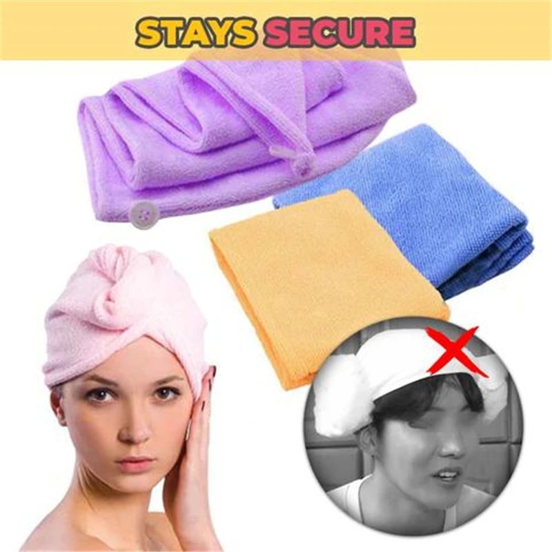 Мягкое Полотенце для волос, быстросохнущее полотенце для волос, толстая Абсорбирующая шапочка для душа 60x25 см, однотонное полотенце, банное полотенце, купальные инструменты