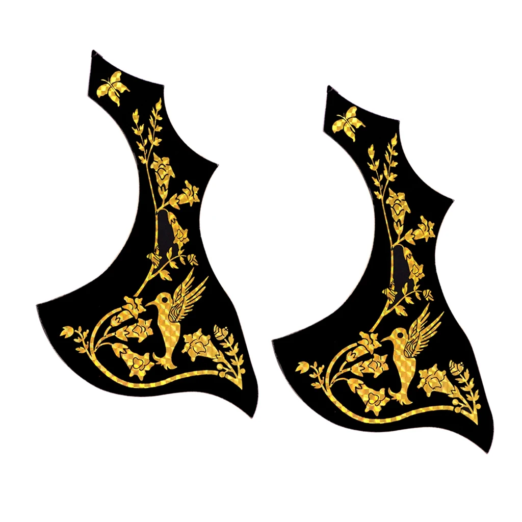 2pcs Acoustic Folk Guitar Pickguard Adhesive Hummingbird Anti-scratch Plates