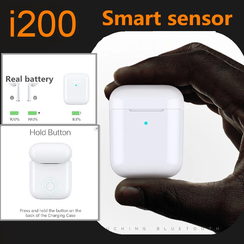 

pop-up Wireless Bluetooth Earphone Wireless charging+Smart sensor+Real Battery Earbuds PK i80 i100 tws