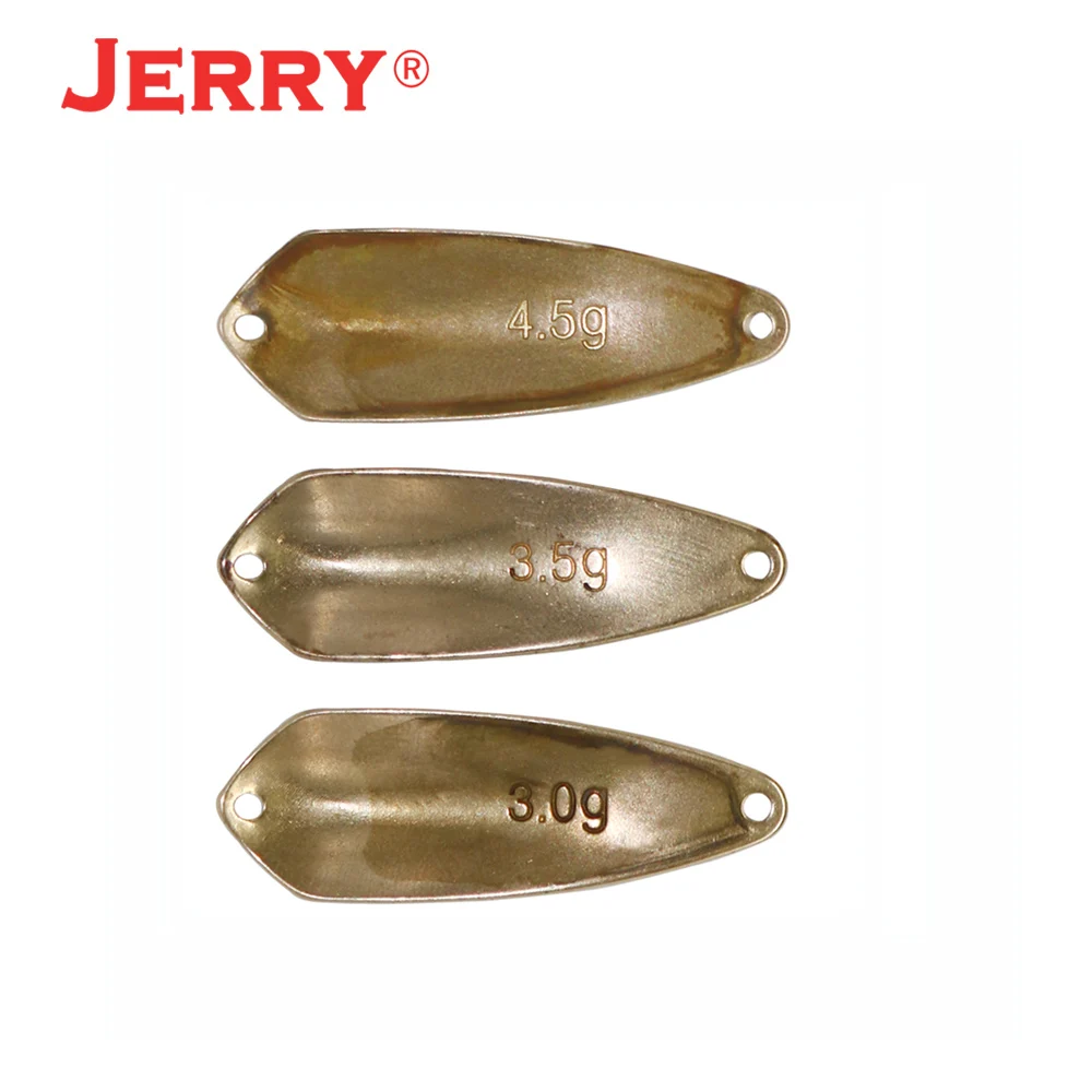Jerry 50 шт. 3g 3,5g 4,5g латунные Неокрашенные Пустые Колеблющиеся Блесны для литья форели, микро сверхлегкие рыболовные приманки