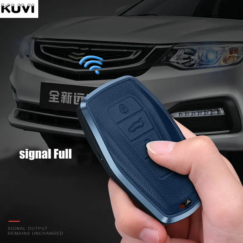 Alloy Leather Car Remote Key Case Cover Holder Shell For Geely Emgrand X7 Ex7 Coolray 2019-2020 Auto Styling Fob - - Racext™️ - - Racext 27