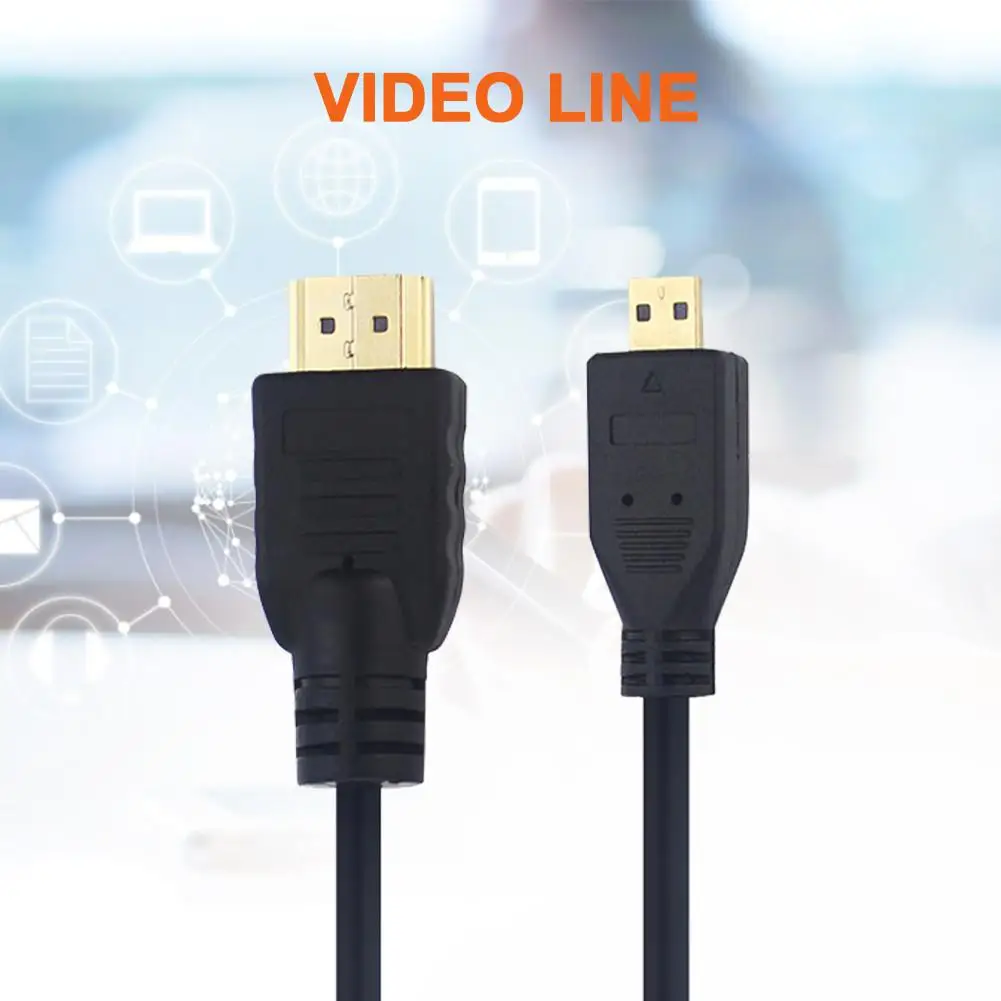 1.5M HDMI Video Adapter Cable Micro HDMI To HDMI HD Video Cable 4K For Raspberry Pi 4/4B Connect Digital Camera & Game Console