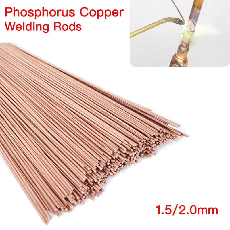 5/10/20pcs 500mm Brass Welding Rod Phosphorus Copper Electrode Welding Wire Soldering Rod No
