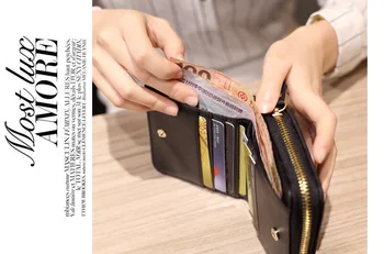 

Diysomes Ladies Wallets Money Card Holders Vintage Winter Summer Small Square for Women Short Mini Wallets Zipper Polyester 10cm