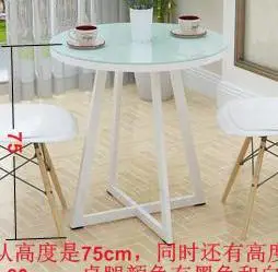 60x75cm 20 Простой повседневный журнальный столик для маленькой квартиры, обеденный стол, стол для переговоров, стол для приема и стулья, Балконный стол - Цвет: 60x75cm 20