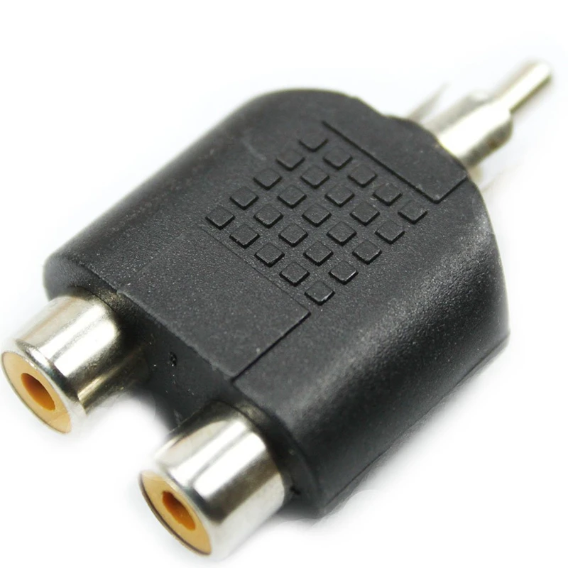 

5Pcs RCA AV Audio Y Splitter 1 Male to 2 Female Plug Adapter