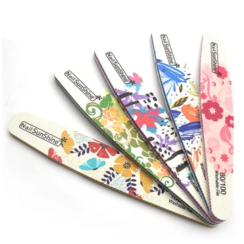 

Sanding Nail File 5Pcs Sanding Buffer Files For Salon Strong Thick Manicure UV Gel Tips Washable Files Nail 80 100 150 180 240