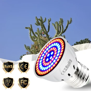 

6PCS E27 Plant Growing Lamp E14 Grow Bulb GU10 LED 220V MR16 Phyto Lamp Full Spectrum Indoor Lighting Hydroponics Grow Tent 2835