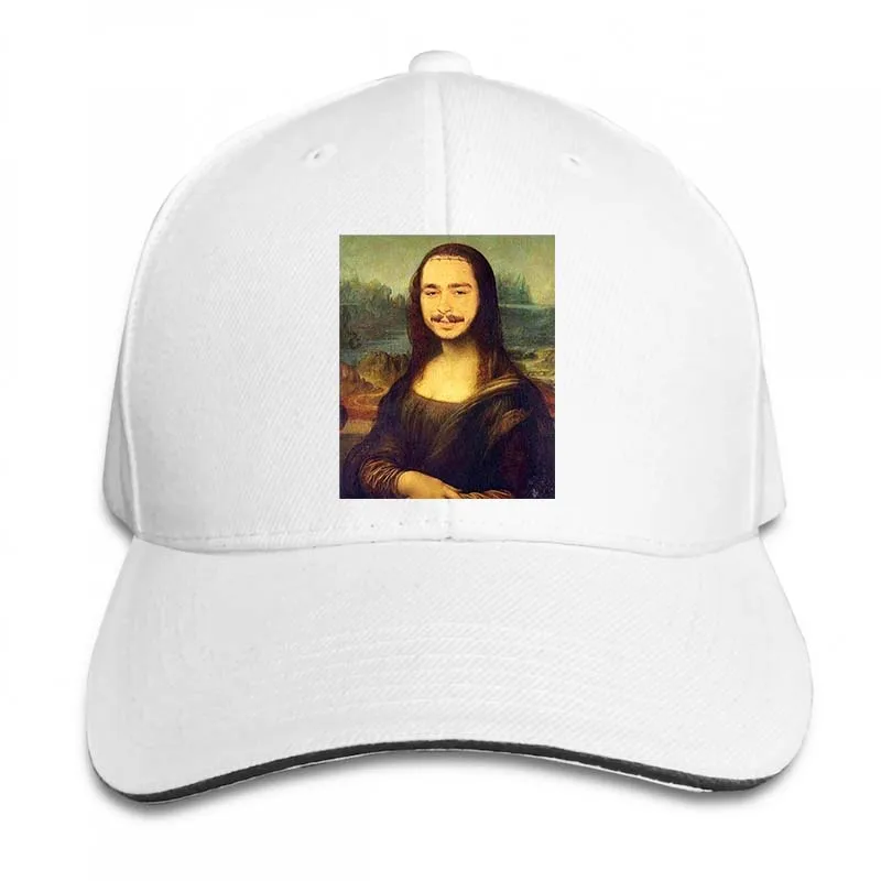 Короткие бейсбольные кепки Post Malone x Monalisa для мужчин и женщин, модные регулируемые кепки - Цвет: 2-White
