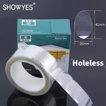 

(1000pcs/roll) Lens Processing Resist Film Without Hole Lenses Resistance Slip DAS Clear Transparent Holeless Protect Sticker