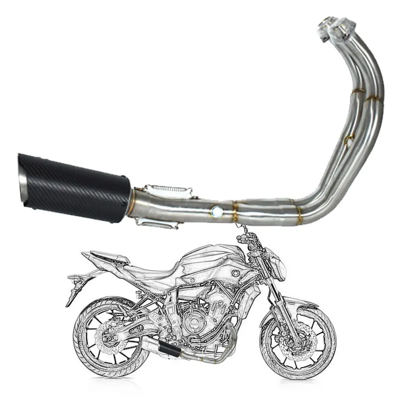 

Motorcycle Exhaust Full system FOR Yamaha MT-07 FZ-07 Tracer 2014-2018 with Muffler XSR700 2016-2017