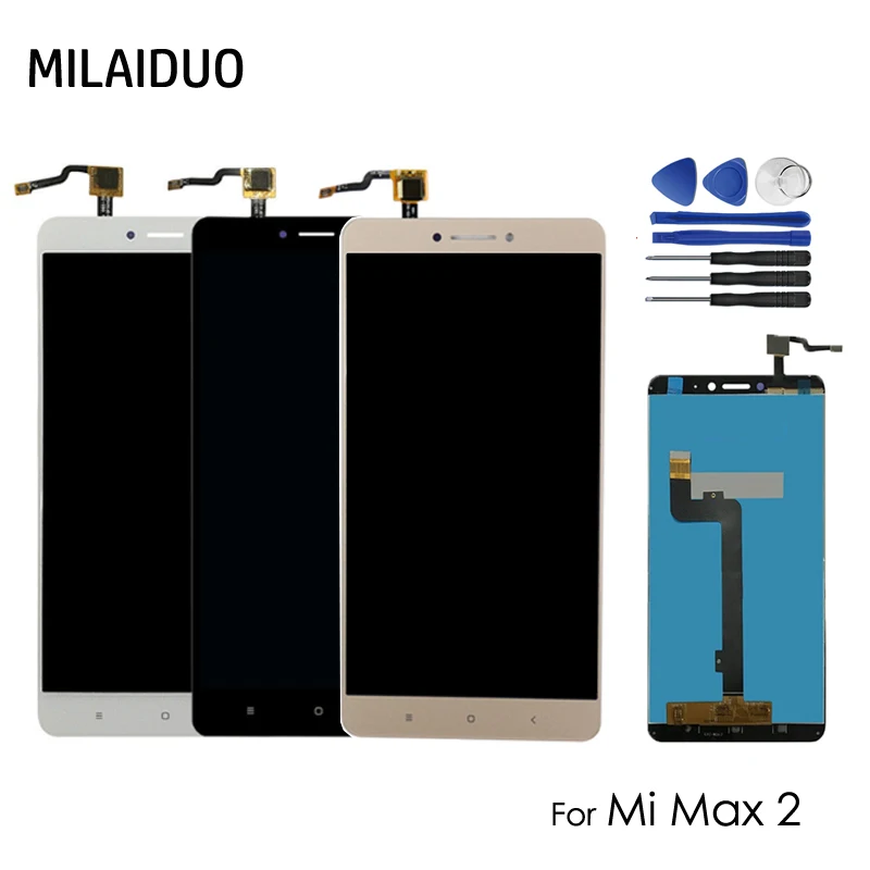 ЖК-дисплей для XIAOMI MI MAX 2 IPS сенсорный экран дигитайзер Запасные части черный белый