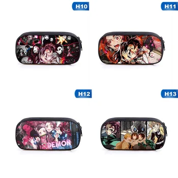 

Anime Demon Slayer: Kimetsu No Yaiba Pencil Case Make Up Cosmetic Bag Cartoon Student Multi-function Stationery Bag Gift