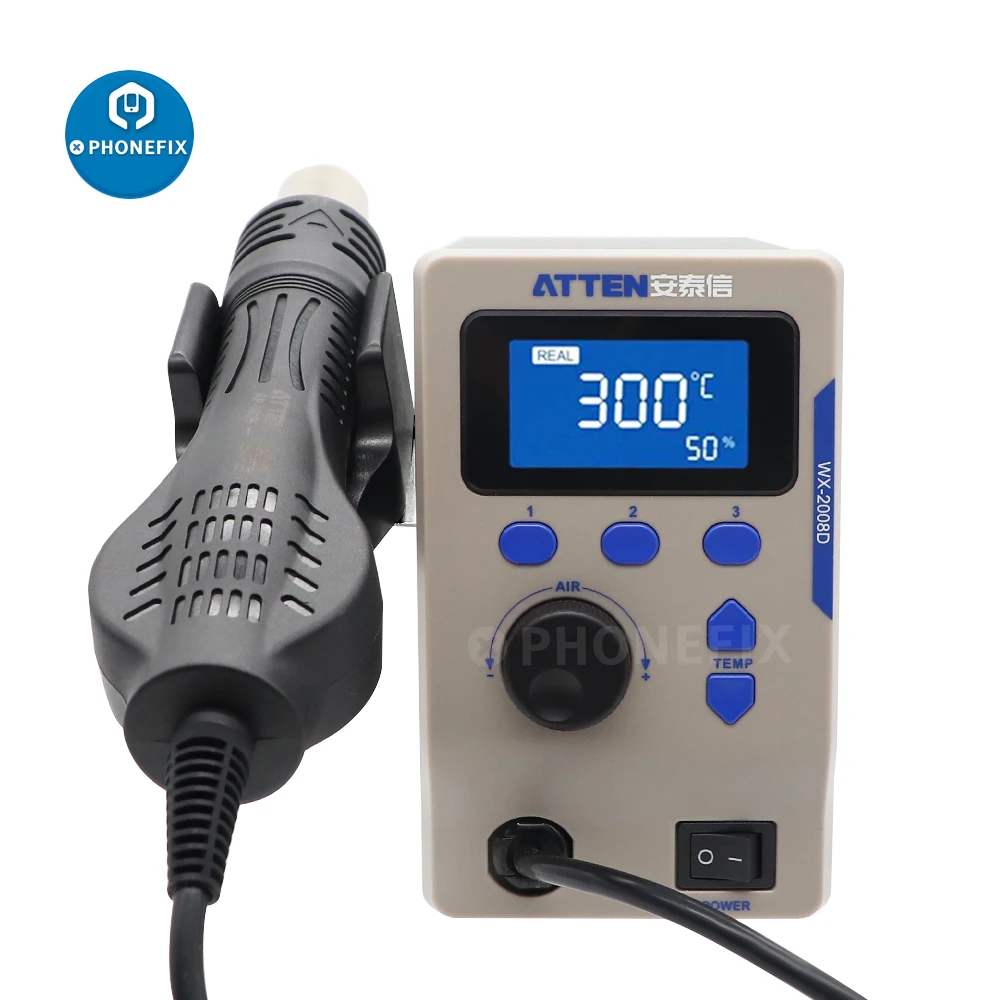 

ATTEN WX-2008D Intelligent Beginner Soldering Station Welding Rework Heat Gun For iPhone Samsung Mainboard CPU BGA Maintenance