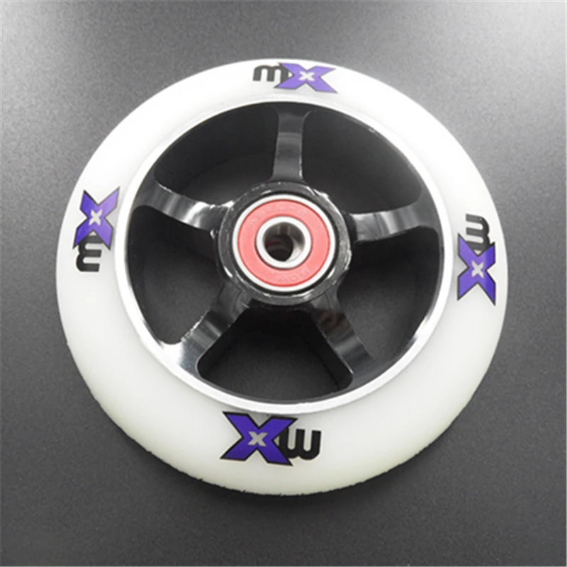 2 pieces/lot Aluminium Alloy Steel Hub High Elasticity and Precision speed skating Skateboard wheel 88A 100mm Scooter Wheel